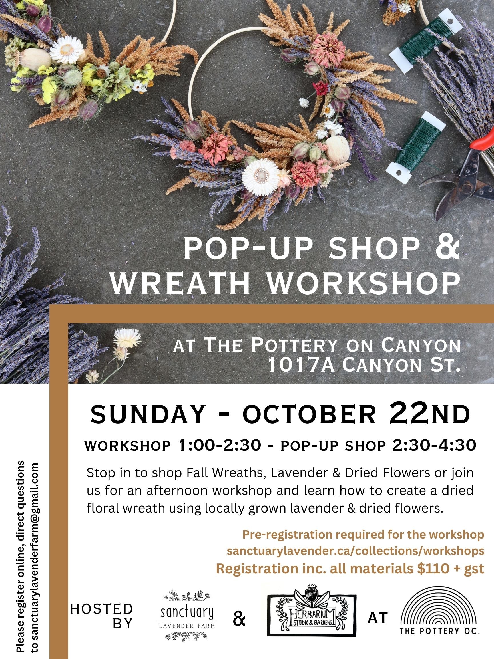 Wreath Workshop Sunday October 22nd 2023