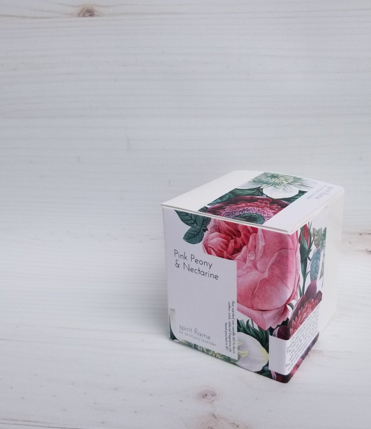 Spirit Flame Soy Candle Pink Peony and Nectarine